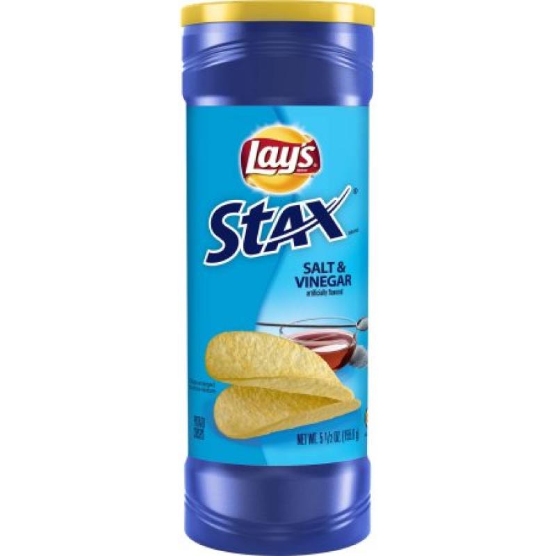 Lay's Stax Potato Crisps, Salt & Vinager, 5.5 Oz