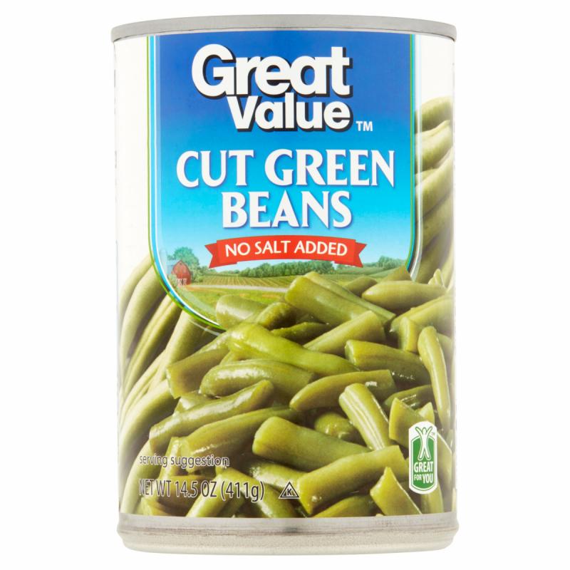 Great Value Cut Green Beans, 14.5 oz