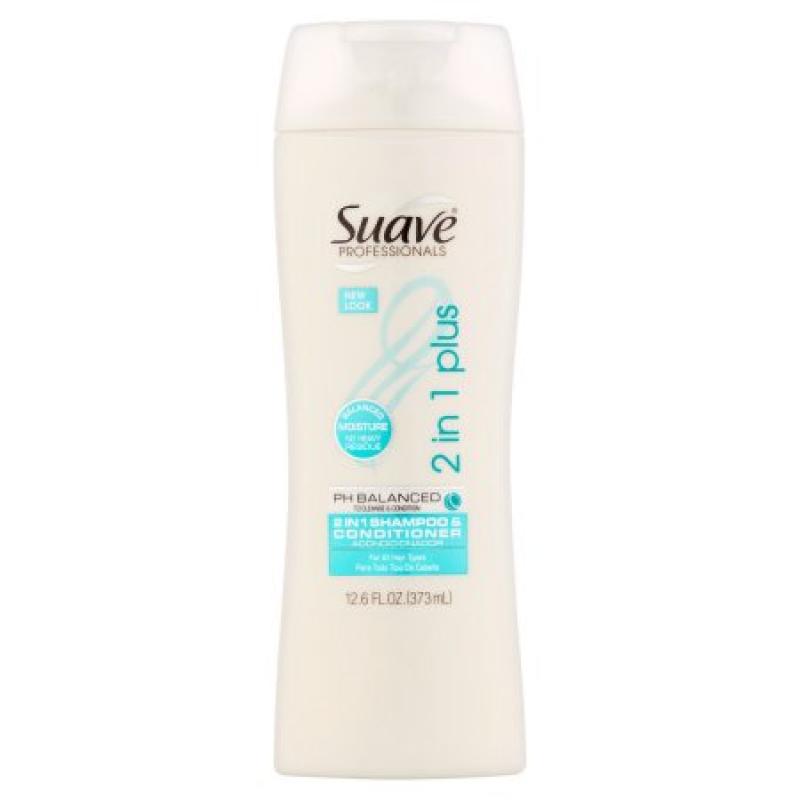 Suave Professionals 2 In 1 Ph Balanced Shampoo Plus Conditioner, 14.5 Fl Oz