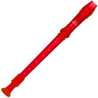 Ravel Transparent Recorder w/ Cleaning Rod & Bag - Red