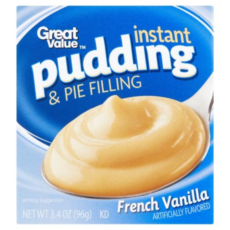 Great Value French Vanilla Instant Pudding & Pie Filling, 3.4 oz