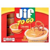 Jif To Go Creamy Peanut Butter 8 x 1.5 oz (12 oz)