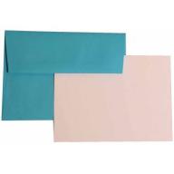 JAM Paper Brite Hue Recycled Personal Stationery Sets with Matching A7 Envelopes, Blue, 25-Pack
