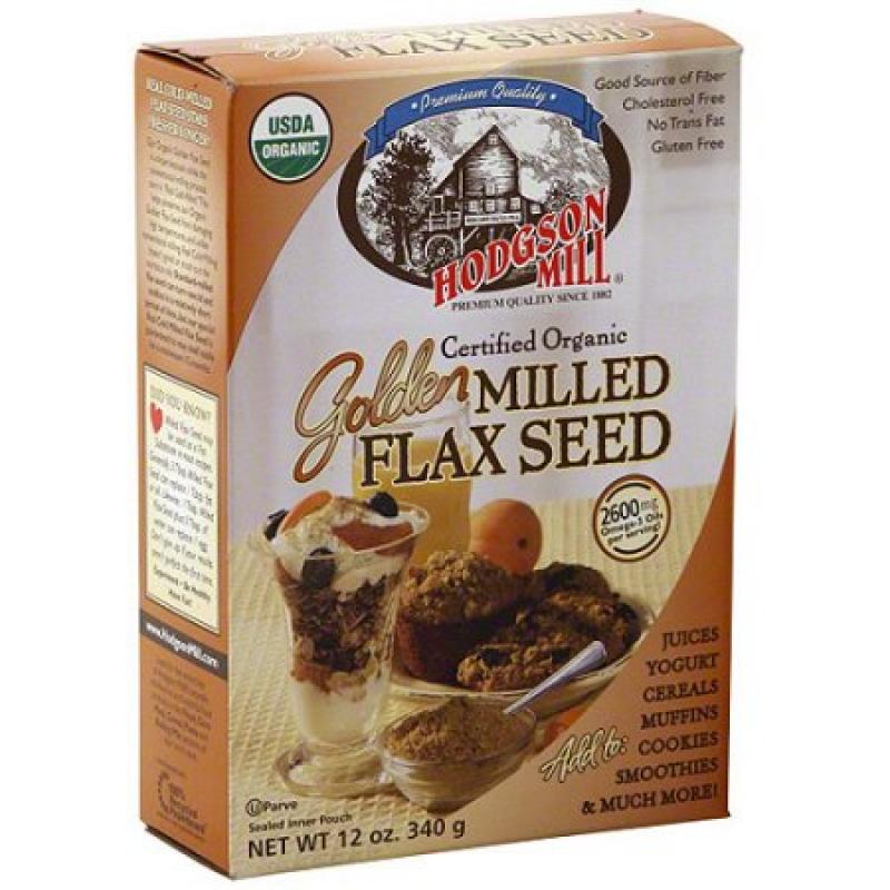 Hodgson Mill Organic Golden Milled Flax Seed, 12 oz (Pack of 6)