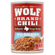 Wolf No Beans Chili 15 Oz Can