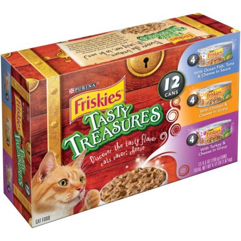 Purina Friskies Tasty Treasures Variety Pack Cat Food 12-5.5 oz. Cans