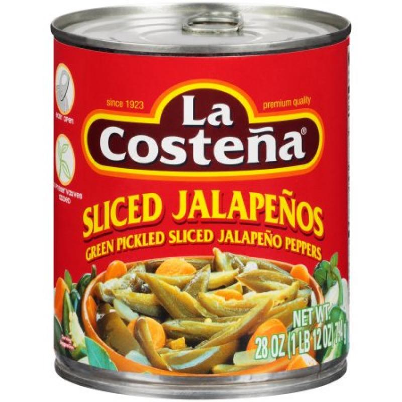 La Costena: Green Pickled Sliced Jalapeno Peppers, 28 Oz