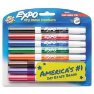 Expo Low Odor Dry Erase Markers, Assorted Colors, 8-Pack