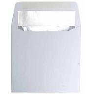 JAM Paper Square 6" x 6" Foil Lined Envelopes, White with Silver Foil Lining, 25-Pack