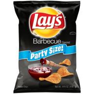 Lay's Potato Chips Party Size, Barbecue, 14.75 Oz