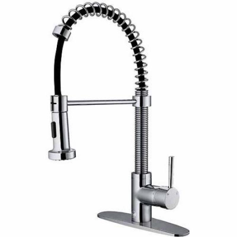 Vigo Pull-Out Spray Kitchen Faucet with Deck Plate