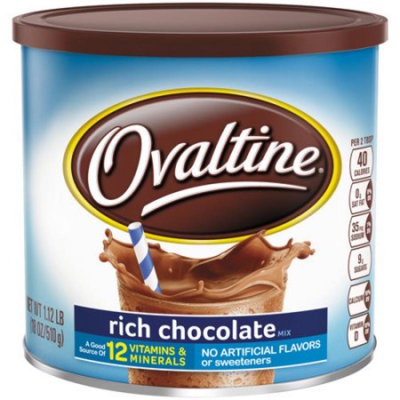 OVALTINE Rich Chocolate Flavored Milk Mix 18 oz. Canister