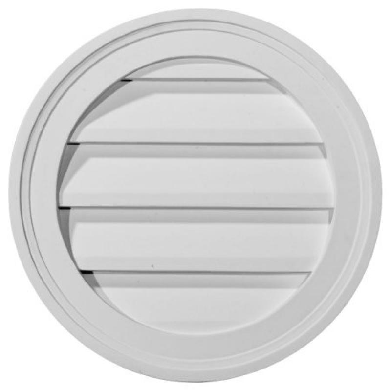 12"W x 12"H x 1 1/4"P, Round Gable Vent Louver, Functional
