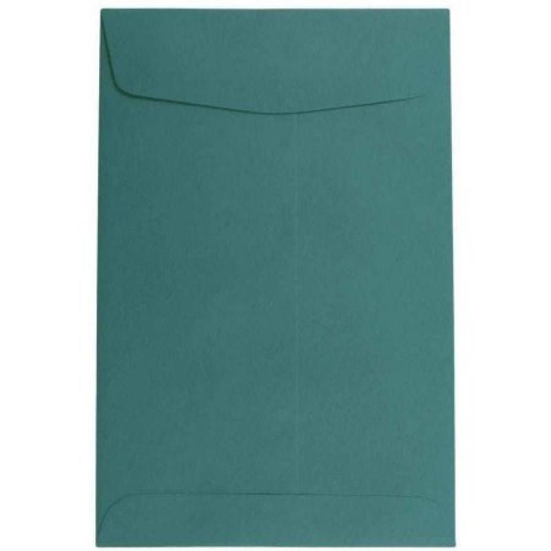 JAM Paper Open End (6" x 9") Envelopes, Basis Teal, 10pk