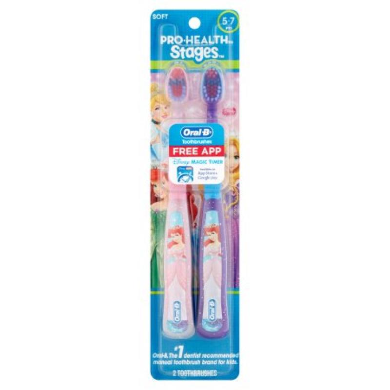 Oral-B Pro-Health Stages Disney Princess Soft Toothbrush, 2 ct