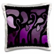 3dRose Awesome Purple Elephant Abstract Art Original, Pillow Case, 16 by 16-inch
