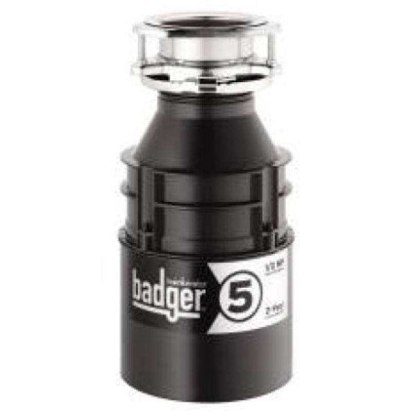 Badger 5 Garbage Disposal With Power Cord 1/2 Hp