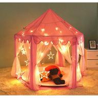 PortableFun Hexagon Indoor Princess Castle Play Tent, 55-Inch Dia x 53-Inch Height