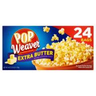 Pop Weaver Extra Butter Microwave Popcorn, 24ct