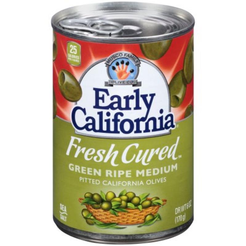 Early California® Simply Olives™ Green Ripe Medium Pitted California Olives 6 oz. Pull-Top Can