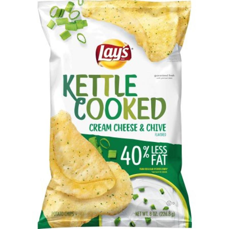Lay's® Kettle Cooked Potato Chips, Cream Cheese & Chive, 8 oz. Bag