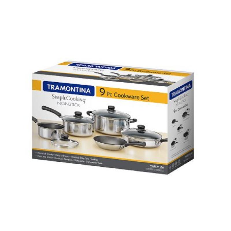 Tramontina 9-Piece Simple Cooking Nonstick Cookware Set