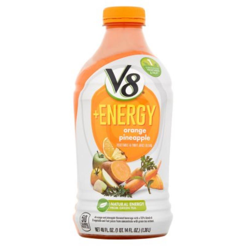 V8 +Energy Orange Pineapple Vegetable & Fruit Juice Blend, 46 fl oz
