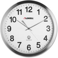 Lorell 12" Radio Controlled Brushed Nickel Plated Wall Clock