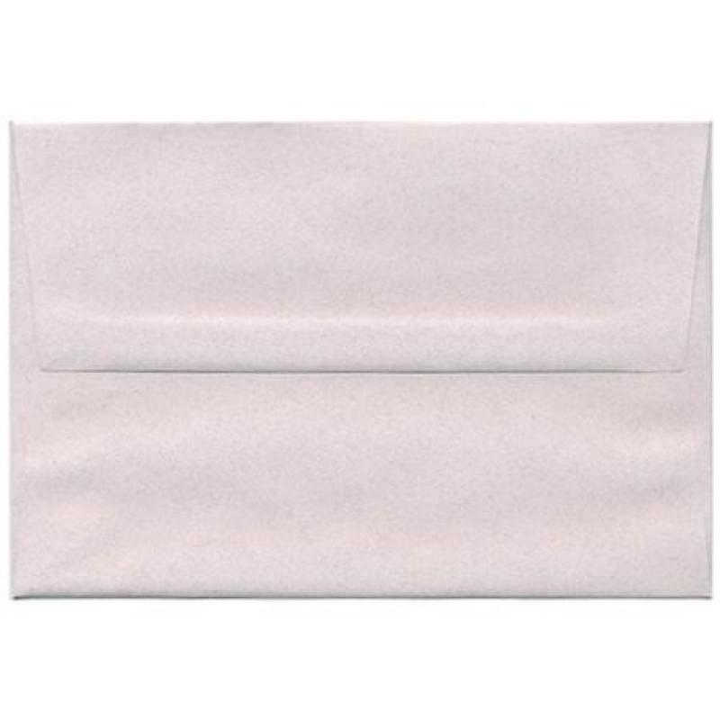 JAM Paper® - A8 (5 1/4 x 8 1/8) Rose Quartz Off White Passport Recycled Envelope - 25 envelopes per pack