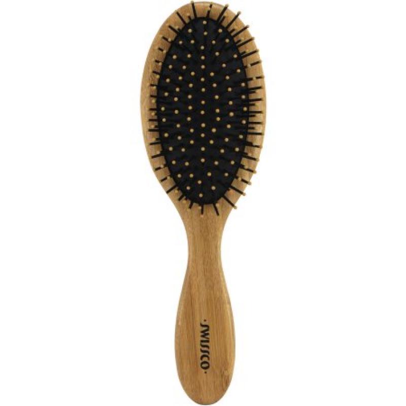 Swissco Bamboo Oval Hair Brush Cushion Polypin.