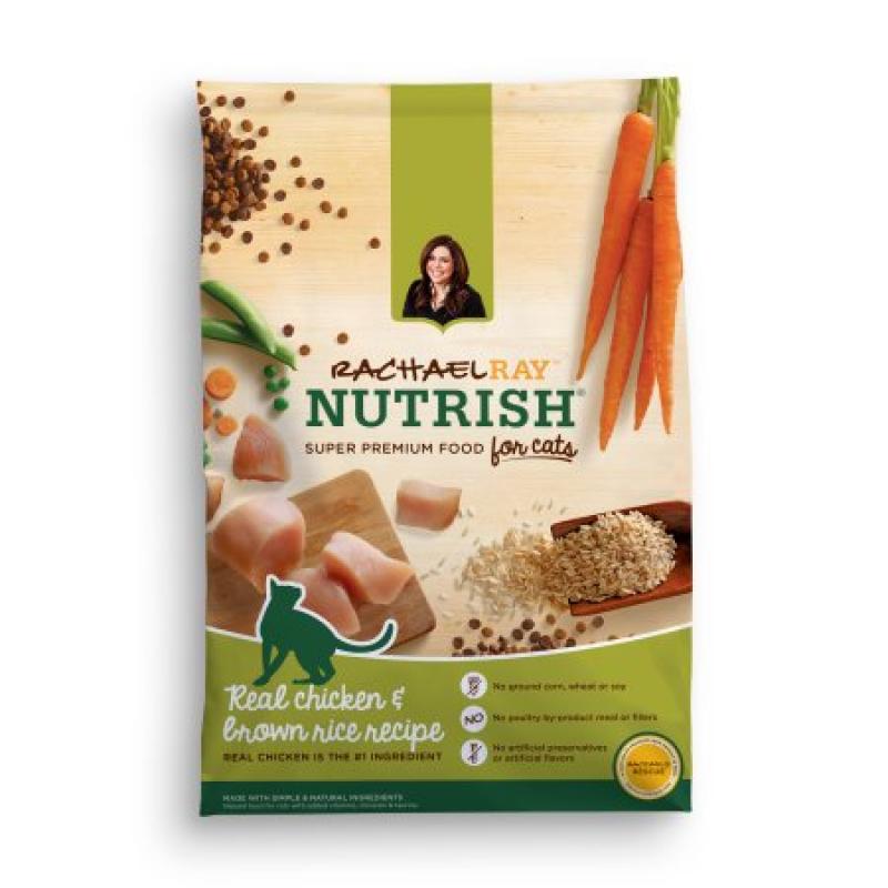 Rachael Ray Nutrish Natural Dry Cat Food, Chicken & Brown Rice Recipe, 6 lbs