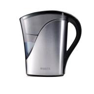 Brita 8 Cup Stainless Steel BPA Free Water Pitcher with 1 Filter