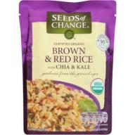 Seeds Of Change Brown & Red Rice With Chia & Kale, 8.5 OZ
