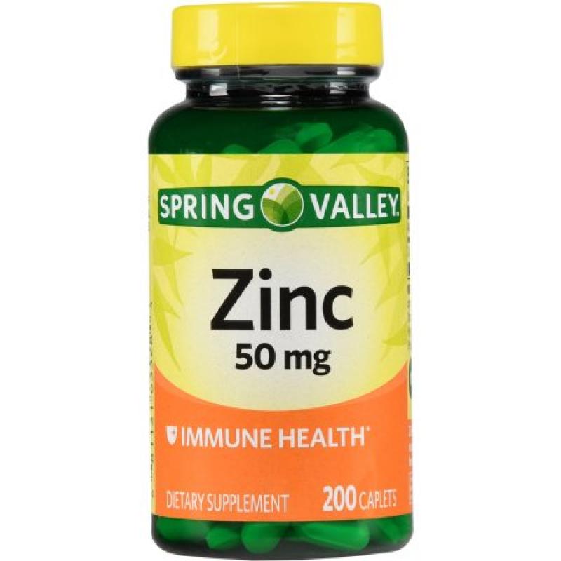 Spring Valley Zinc 50 Mg 200Ct Spring Valley Natural Zinc Immune Health Dietary Supplement 200