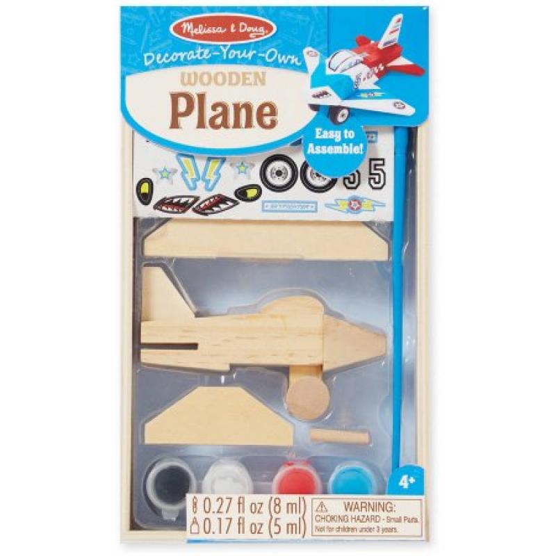 Melissa & Doug Decorate-Your-Own Wooden Plane Craft Kit