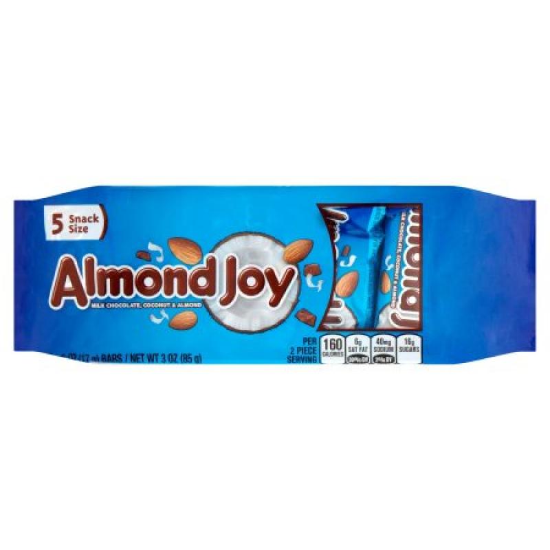 Almond Joy Milk Chocolate, Coconut & Almond, .6 oz, 5 count