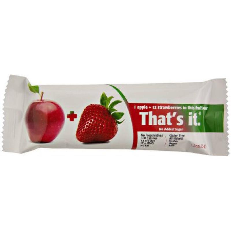 That&#039;s It Apple Strawberry Fruit Bar, 1.2 oz., (Pack of 12)