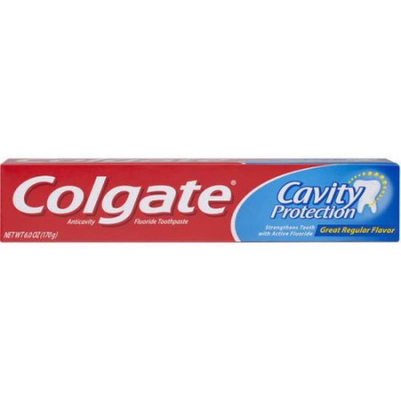 Colgate Fluoride Toothpaste Cavity Protection, 6.0 OZ