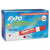 EXPO Low Odor Dry Erase Marker, Chisel Tip, Red, Dozen
