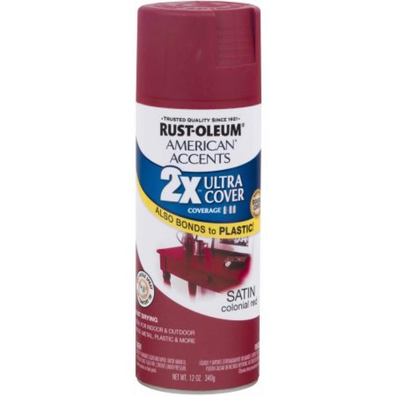 Rust-Oleum American Accents Ultra Cover 2x, Satin Colonial Red