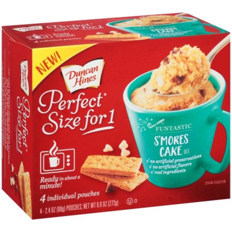Duncan Hines® Perfect Size for One® Funtastic S&#039;mores Cake Mix 4-2.4 oz Box