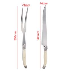 Stainless Steel Carving Knife Fork Set BBQ Slicing Grill Vegetable Tools Salad Serving Tools Turkey Knife Steak Roast Meat Fork