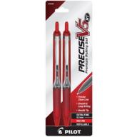 Pilot V5 Retractable, Red, 2-Pack