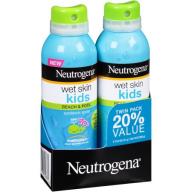 Neutrogena Wet Skin Kids Beach & Pool Sunblock Spray, SPF 70+, 5 oz, (Pack of 2)