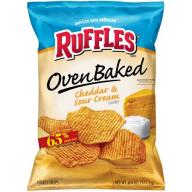 Ruffles® Oven Baked Cheddar & Sour Cream Potato Crisps 6.25 oz. Bag