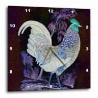 3dRose The Chicken in the Purple Forest Digital Art by Angelandspot, Wall Clock, 10 by 10-inch