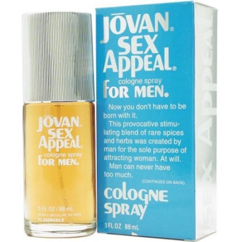 Jovan Sex Appeal for Men by Coty 3 oz Eau de Cologne Spray