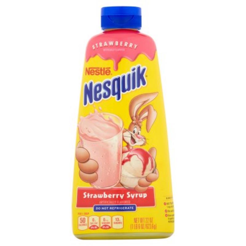 NESTLE NESQUIK Strawberry Flavored Syrup 22 oz. Plastic Bottle