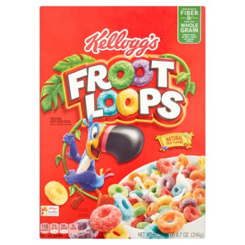 (2 Pack) Kellogg&#039;s Froot Loops Breakfast Cereal, 38.8 Oz