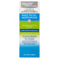 Equate Beauty Daily Facial Moisturizer Sunscreen Broad Spectrum, SPF 15, 4 fl oz